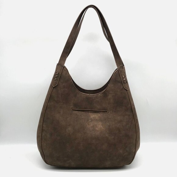 Style & Co Chocolate Whip-Stitch Soft 4-Poster Tote - Picture 2 of 11